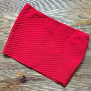 L.A. Hearts Red Ribbed Tube Top